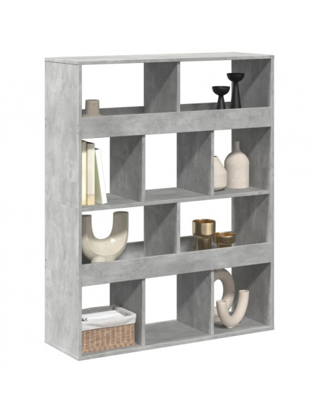 Divisorio Stanza Grigio Cemento 100x33x125,5 cm in Truciolato