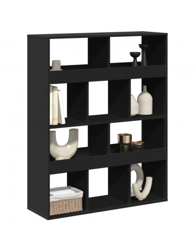 Divisorio Stanza Nero 100x33x125,5 cm in Truciolato