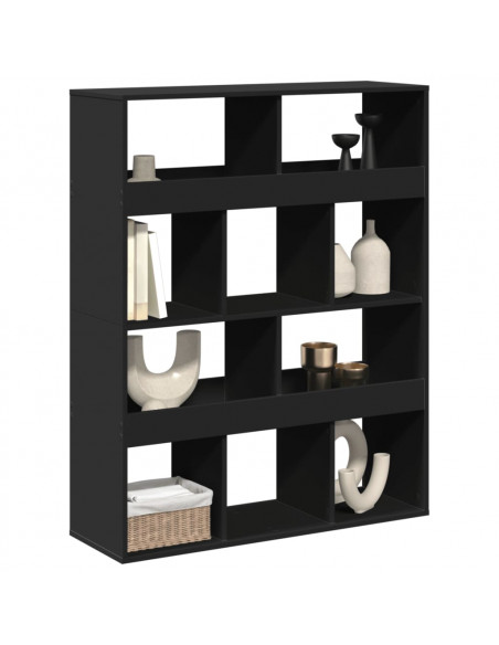 Divisorio Stanza Nero 100x33x125,5 cm in Truciolato