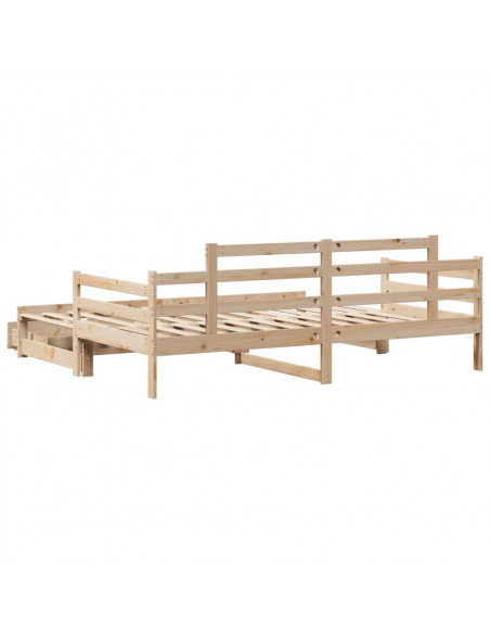 Divano Letto Estraibile con Cassetti senza Materasso 80x200 cm
