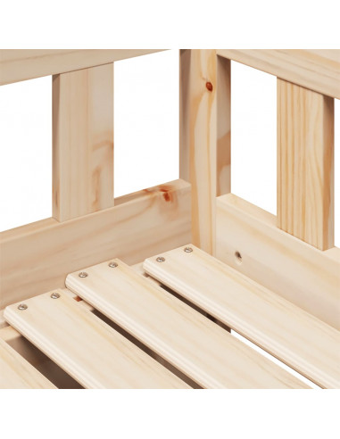 Dormeuse con Letto Estraibile e Cassetti 80x200cm Massello Pino