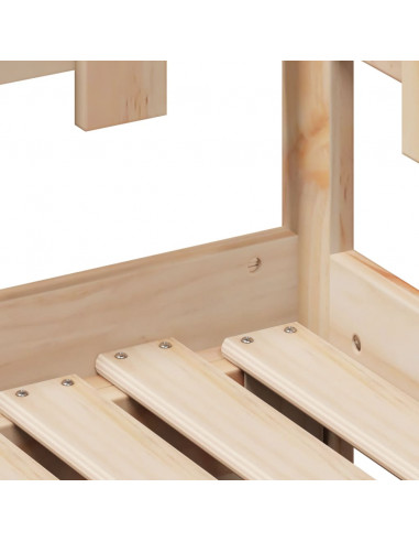 Dormeuse con Letto Estraibile e Cassetti 90x200cm Massello Pino