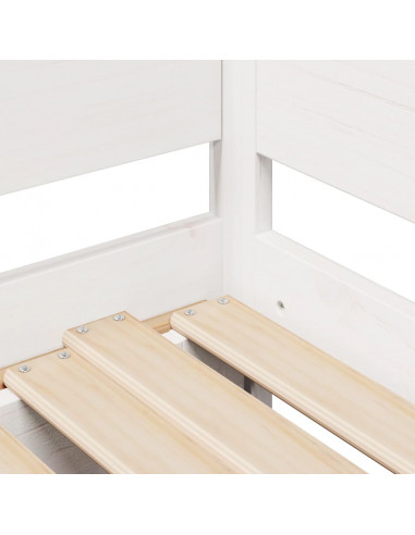 Dormeuse Letto Estraibile e Cassetti Bianco 90x190cm Legno Pino