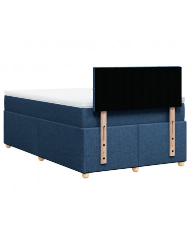 Giroletto a Molle con Materasso Blu 120x190 cm in Tessuto