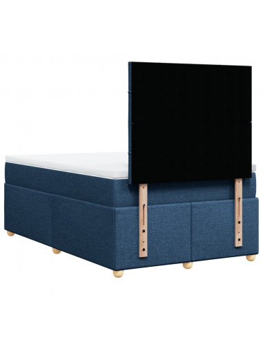 Giroletto a Molle con Materasso Blu 120x190 cm in Tessuto