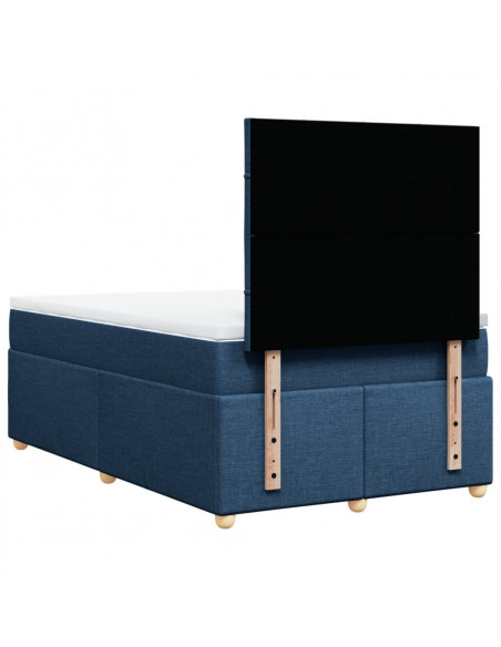 Giroletto a Molle con Materasso Blu 120x190 cm in Tessuto