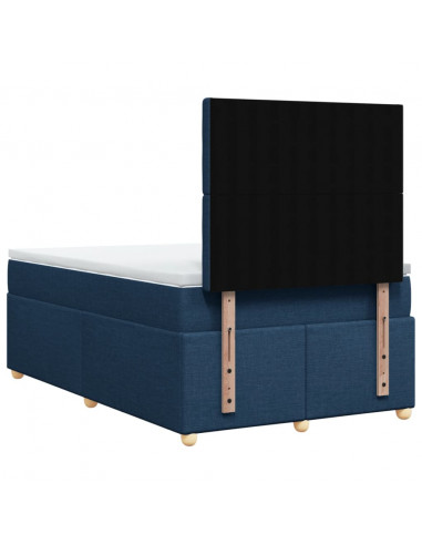 Giroletto a Molle con Materasso Blu 120x190 cm in Tessuto