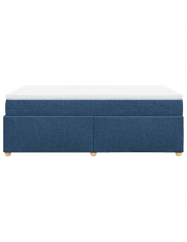 Giroletto a Molle con Materasso Blu 120x190 cm in Tessuto