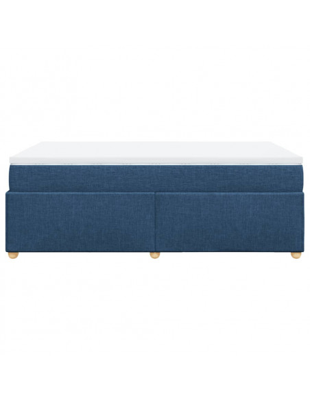 Giroletto a Molle con Materasso Blu 120x190 cm in Tessuto