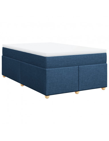 Giroletto a Molle con Materasso Blu 120x190 cm in Tessuto