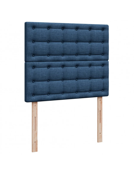 Giroletto a Molle con Materasso Blu 120x190 cm in Tessuto