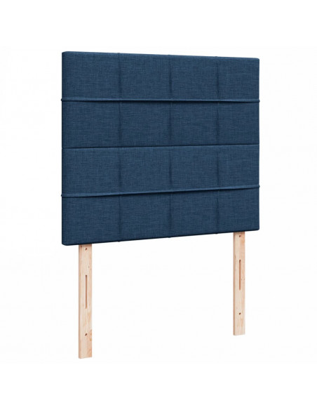 Giroletto a Molle con Materasso Blu 120x190 cm in Tessuto
