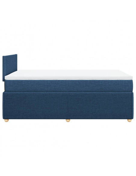 Giroletto a Molle con Materasso Blu 120x190 cm in Tessuto