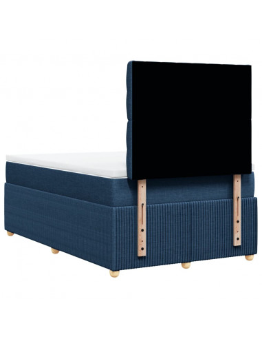 Giroletto a Molle con Materasso Blu 120x190 cm in Tessuto