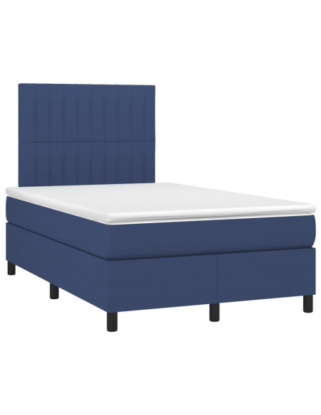 Giroletto a Molle con Materasso Blu 120x190 cm in Tessuto