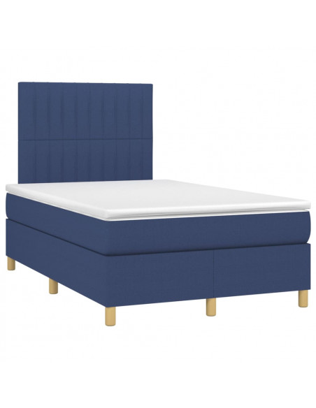 Giroletto a Molle con Materasso Blu 120x190 cm in Tessuto