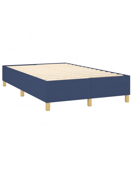 Giroletto a Molle con Materasso Blu 120x190 cm in Tessuto