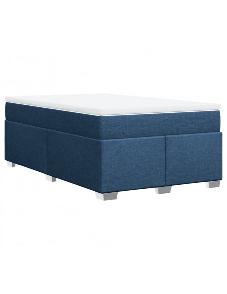 Giroletto a Molle con Materasso Blu 120x190 cm in Tessuto