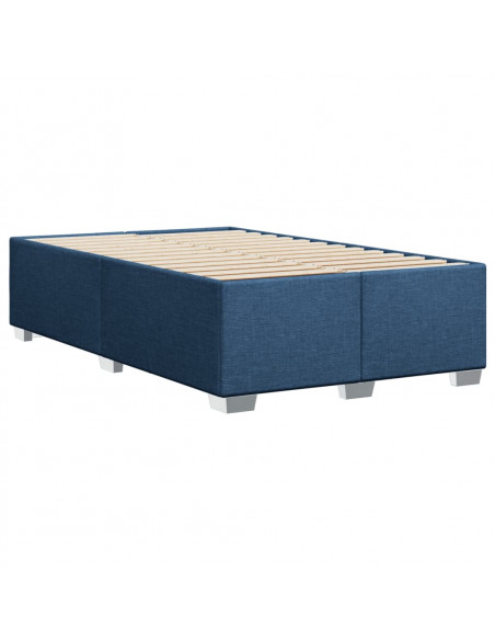 Giroletto a Molle con Materasso Blu 120x190 cm in Tessuto