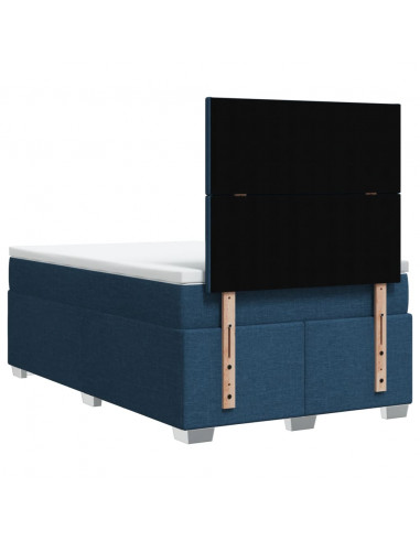 Giroletto a Molle con Materasso Blu 120x190 cm in Tessuto