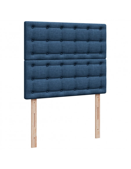 Giroletto a Molle con Materasso Blu 120x190 cm in Tessuto