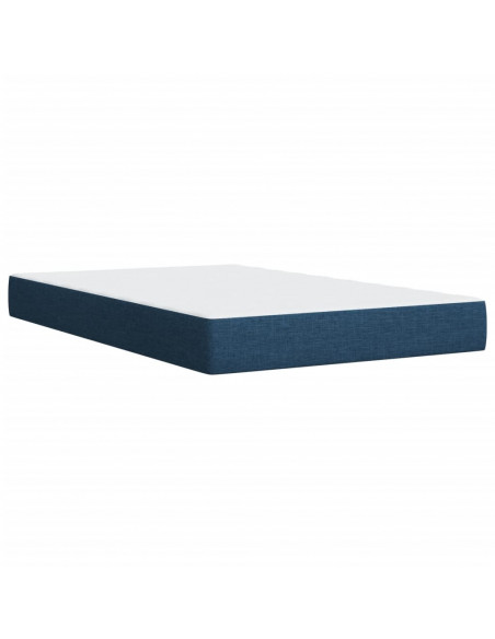 Giroletto a Molle con Materasso Blu 120x190 cm in Tessuto