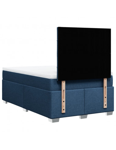 Giroletto a Molle con Materasso Blu 120x190 cm in Tessuto