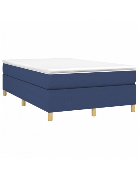 Giroletto a Molle con Materasso Blu 120x190 cm in Tessuto