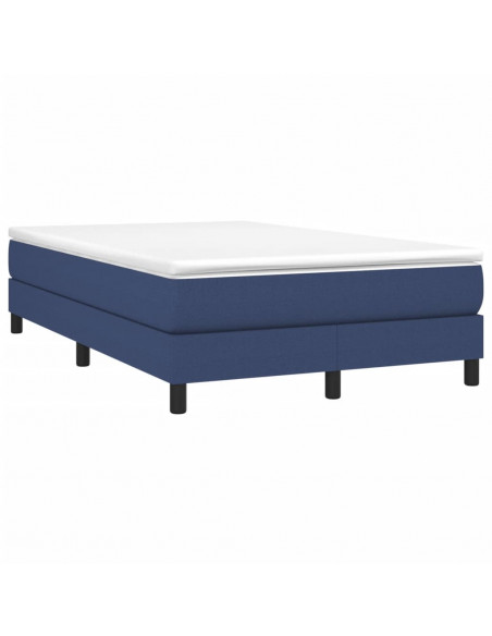 Giroletto a Molle con Materasso Blu 120x190 cm in Tessuto