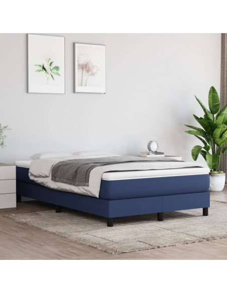 Giroletto a Molle con Materasso Blu 120x190 cm in Tessuto