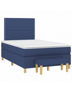 Giroletto a Molle con Materasso Blu 120x190 cm in Tessuto 2