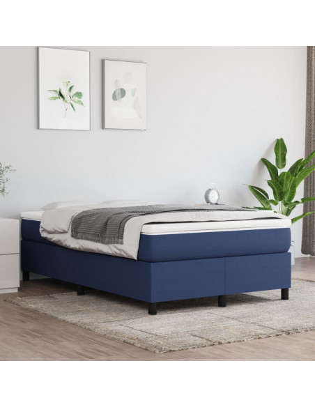 Giroletto a Molle con Materasso Blu 120x190 cm in Tessuto