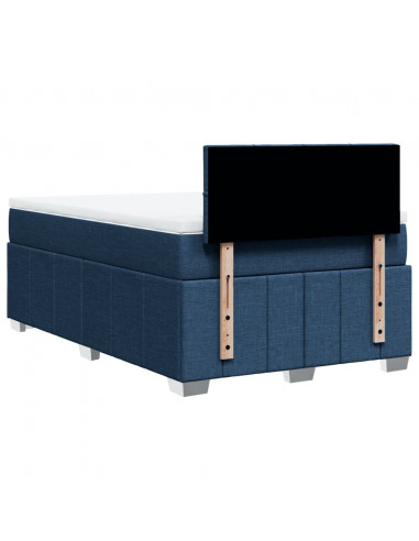 Giroletto a Molle con Materasso Blu 120x200 cm in Tessuto