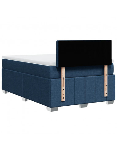 Giroletto a Molle con Materasso Blu 120x200 cm in Tessuto