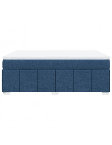 Giroletto a Molle con Materasso Blu 140x200 cm in Tessuto