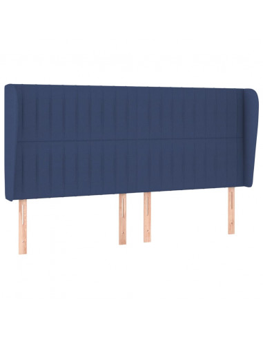 Giroletto a Molle con Materasso Blu 200x200 cm in Tessuto