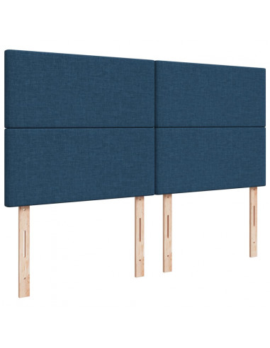 Giroletto a Molle con Materasso Blu 200x200 cm in Tessuto