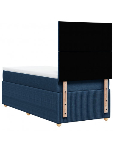 Giroletto a Molle con Materasso Blu 80x200 cm inTessuto