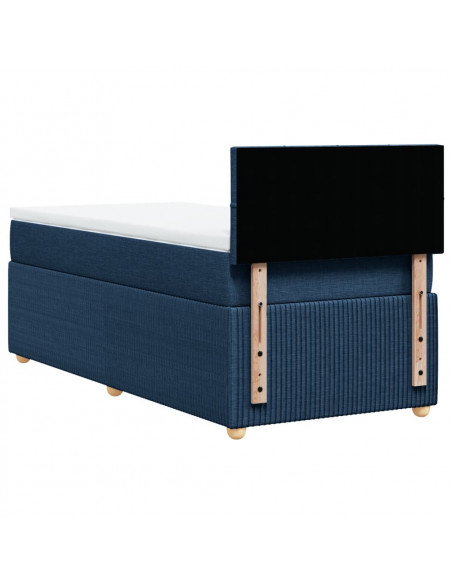 Giroletto a Molle con Materasso Blu 80x200 cm inTessuto
