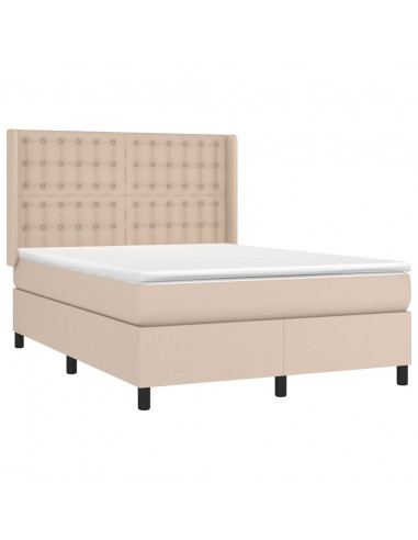 Giroletto a Molle con Materasso Cappuccino 140x190cm Similpelle