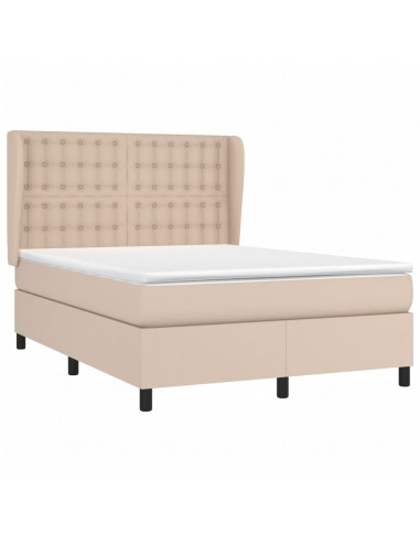 Giroletto a Molle con Materasso Cappuccino 140x190cm Similpelle