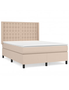 Giroletto a Molle con Materasso Cappuccino 140x200cm Similpelle 2