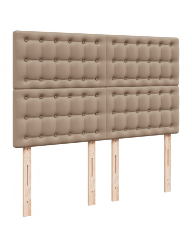 Giroletto a Molle con Materasso Cappuccino 140x200cm Similpelle