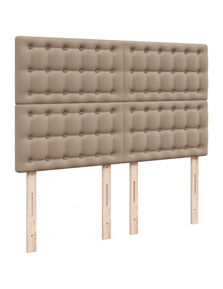 Giroletto a Molle con Materasso Cappuccino 140x200cm Similpelle