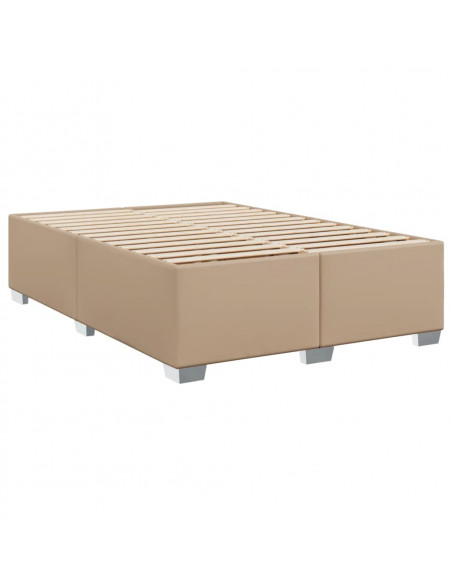 Giroletto a Molle con Materasso Cappuccino 140x200cm Similpelle