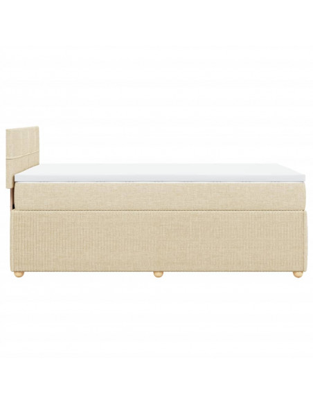Giroletto a Molle con Materasso Crema 100x200 cm in Tessuto