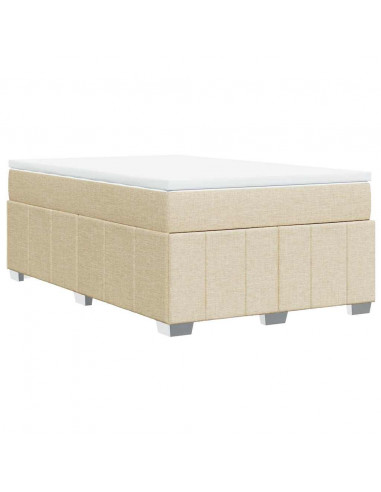 Giroletto a Molle con Materasso Crema 120x200 cm in Tessuto