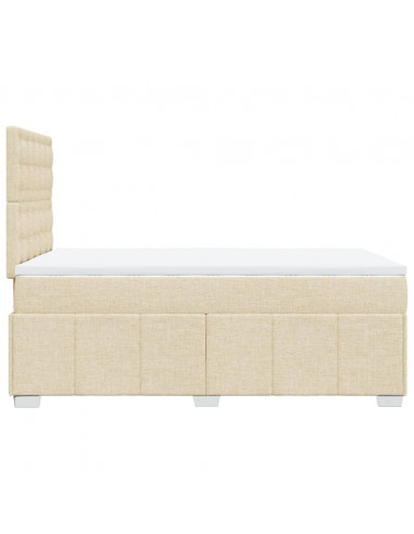 Giroletto a Molle con Materasso Crema 120x200 cm in Tessuto