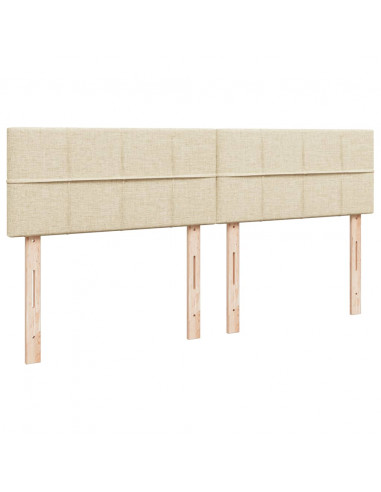 Giroletto a Molle con Materasso Crema 200x200 cm in Tessuto