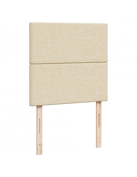 Giroletto a Molle con Materasso Crema 80x200 cm inTessuto